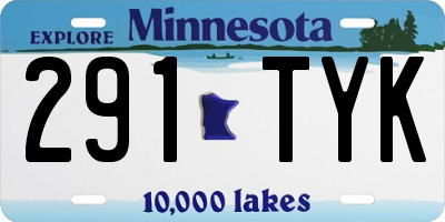 MN license plate 291TYK