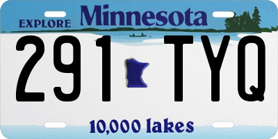 MN license plate 291TYQ