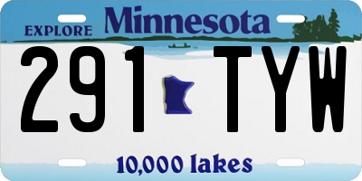 MN license plate 291TYW
