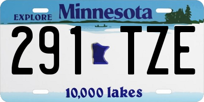 MN license plate 291TZE