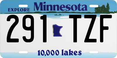 MN license plate 291TZF