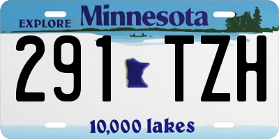MN license plate 291TZH