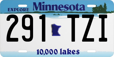 MN license plate 291TZI