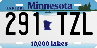 MN license plate 291TZL