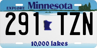 MN license plate 291TZN