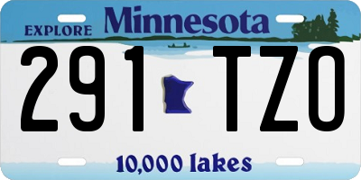 MN license plate 291TZO
