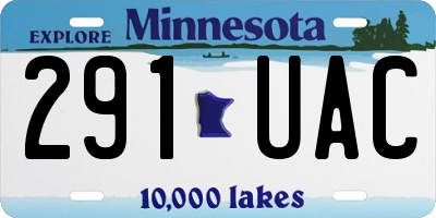 MN license plate 291UAC