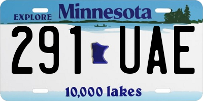 MN license plate 291UAE