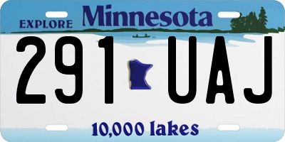 MN license plate 291UAJ