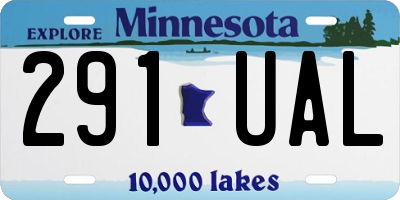 MN license plate 291UAL