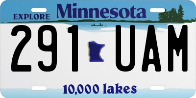 MN license plate 291UAM