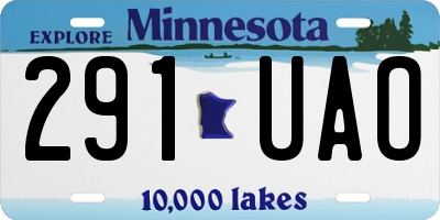 MN license plate 291UAO