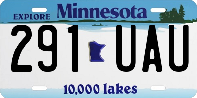 MN license plate 291UAU