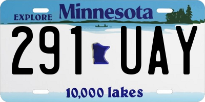 MN license plate 291UAY