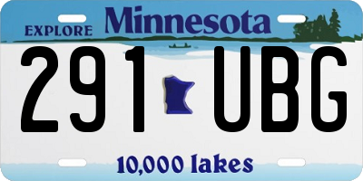 MN license plate 291UBG