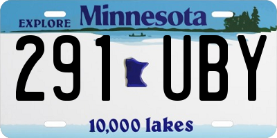 MN license plate 291UBY