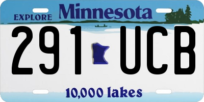 MN license plate 291UCB