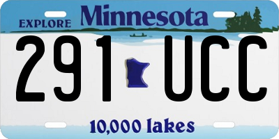 MN license plate 291UCC