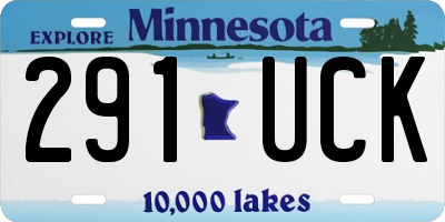 MN license plate 291UCK