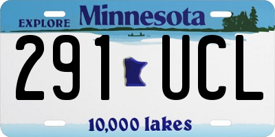 MN license plate 291UCL