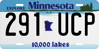 MN license plate 291UCP