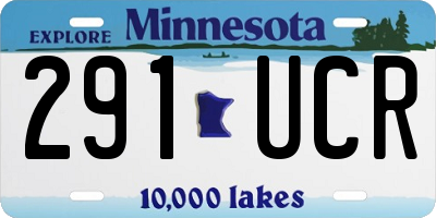 MN license plate 291UCR