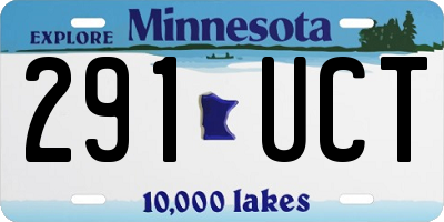 MN license plate 291UCT