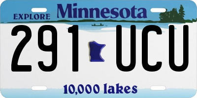 MN license plate 291UCU