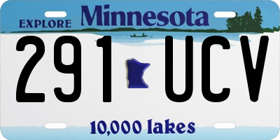 MN license plate 291UCV