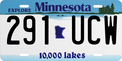 MN license plate 291UCW