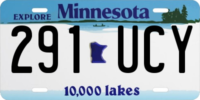 MN license plate 291UCY