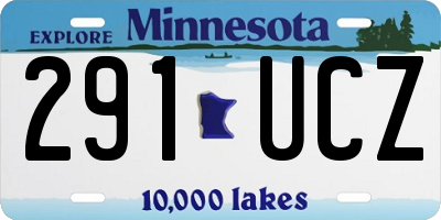 MN license plate 291UCZ