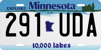 MN license plate 291UDA