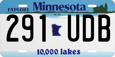 MN license plate 291UDB