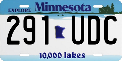 MN license plate 291UDC
