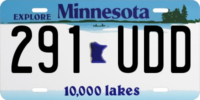 MN license plate 291UDD