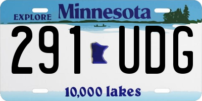 MN license plate 291UDG