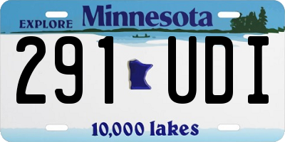 MN license plate 291UDI
