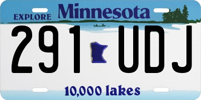 MN license plate 291UDJ