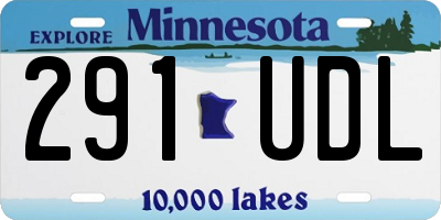 MN license plate 291UDL