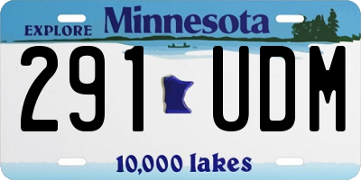 MN license plate 291UDM