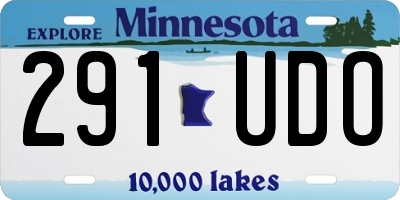 MN license plate 291UDO