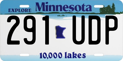 MN license plate 291UDP