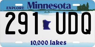 MN license plate 291UDQ