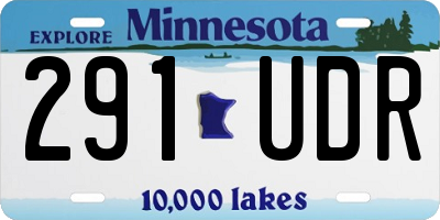 MN license plate 291UDR