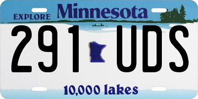 MN license plate 291UDS