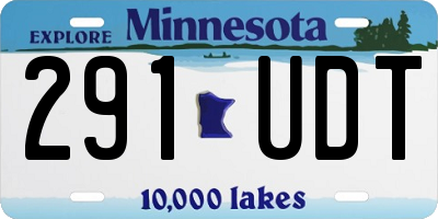 MN license plate 291UDT