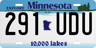 MN license plate 291UDU