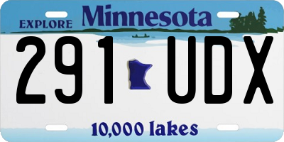 MN license plate 291UDX