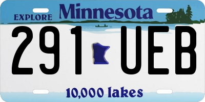 MN license plate 291UEB